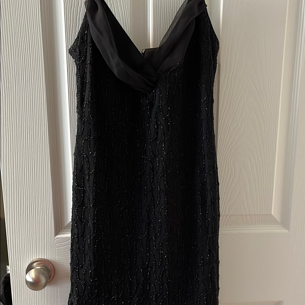 Black Sheath Mini Dress with Spaghetti Straps